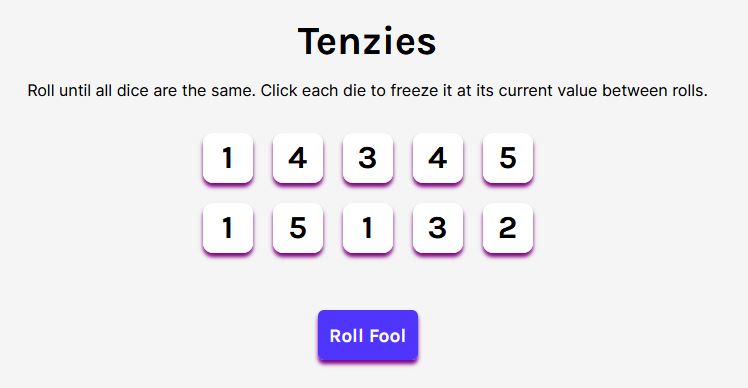 Andrew's Tenzies app
